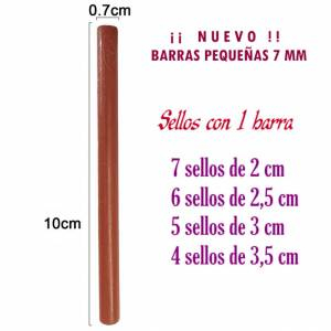 Barras para PISTOLA - Barra Lacre 7 mm Flexible pistola CASTAÑO ROJIZO 